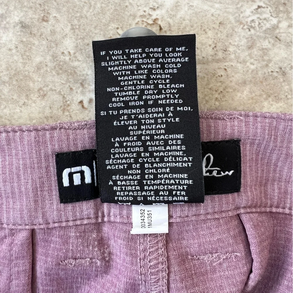 Travis Mathew Save the Day Striped Performance Golf Shorts, Grapeade Mauve, 34